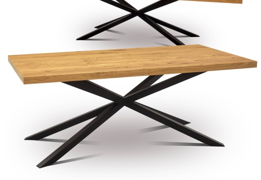 Stół loftowy S24 Pająk rozkładany z metalowymi nogami