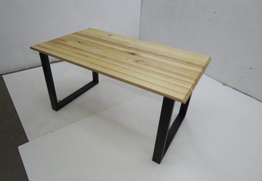 Loftowy stół jesionowy S71 drewno i metalowe nogi [20220125]